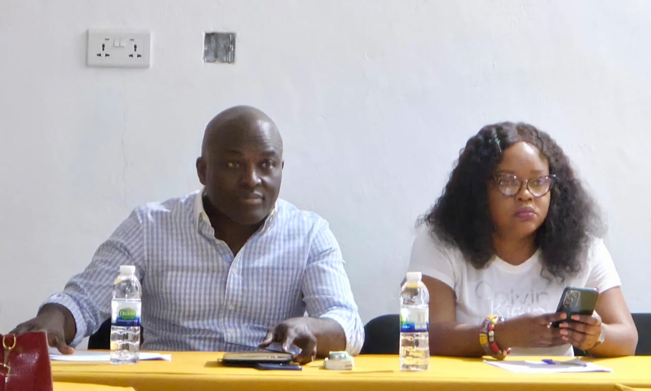 Chairman Odeneho Kwaku Appiah and Ashanti Region GJA Secretary Elect, Beatrice Spio-Garbrah